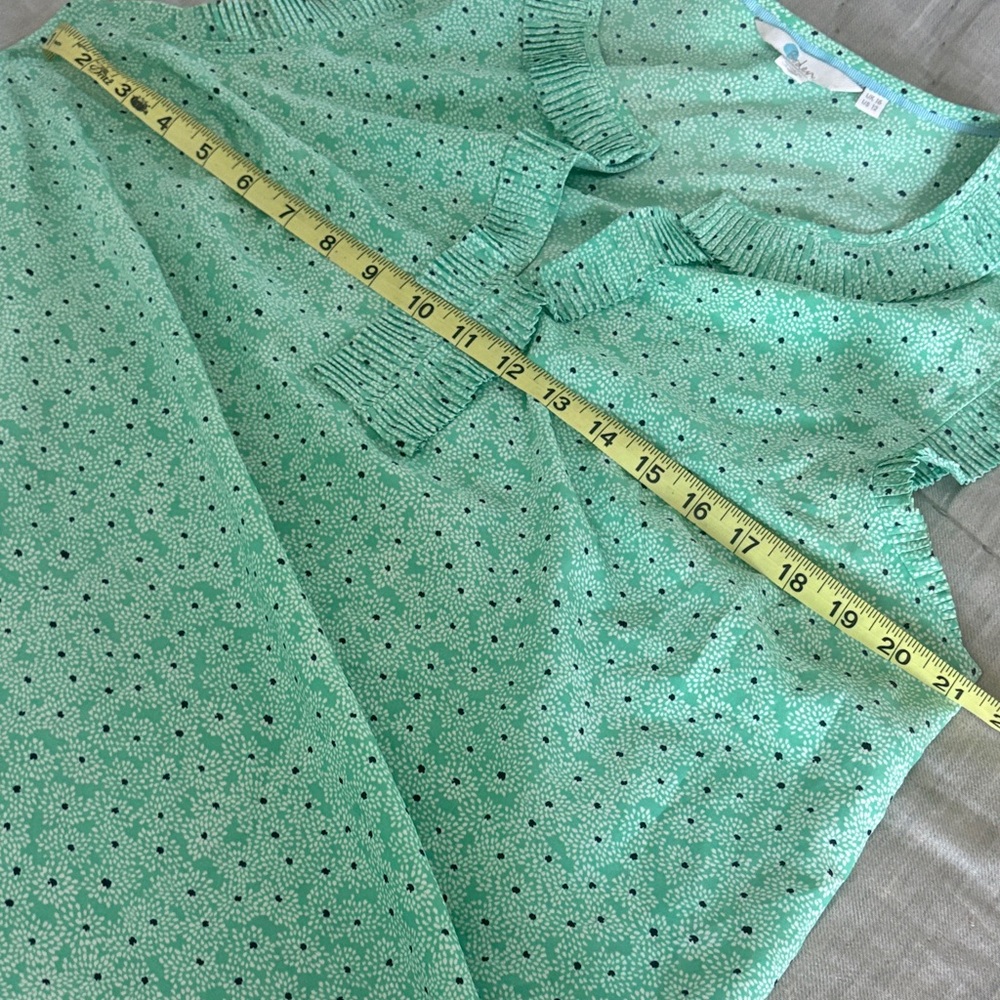3 Boden Blue and White Floral and Green and White size 16 Blouses - Picture 12 of 16